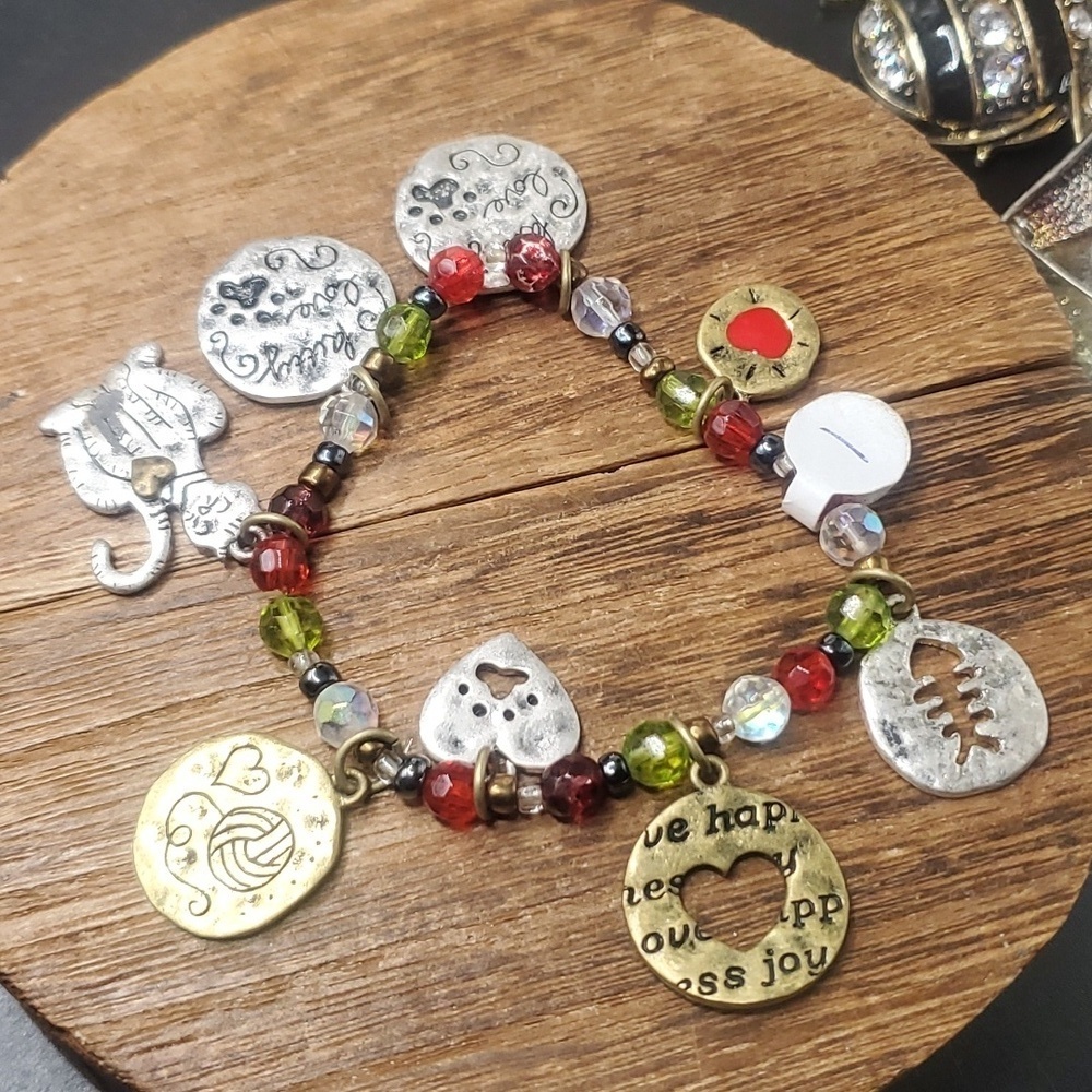 B3228 artisan cat lovers vintage bracelet‎